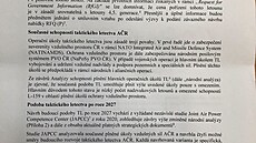 �ehka také nechal neobvykle odtajnit �ást vojenské analýzy, kterou dva roky...