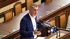 Schůze Sněmovny. Na snímku Andrej Babiš (ANO). (5. září 2023)