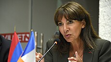 Paíská starostka Anne Hidalgová na návtv Arménie (30. srpna 2023)