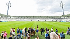 V Hradci Králové oslavili nový stadion akcí Zpátky pod lízátky. (3. záí 2023)