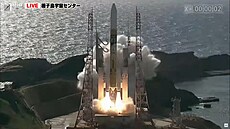 Start rakety H-2A s msíním modulem SLIM a dalekohledem XIRIM.
