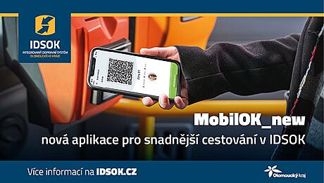 Mobilní aplikace MobilOK_new pro snadnjí cestování v systému IDSOK.