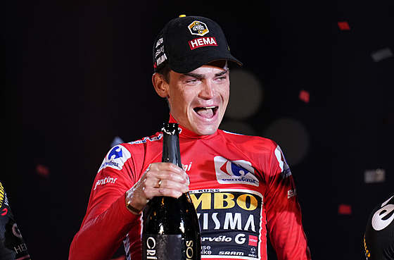 Sepp Kuss si vychutnává triumf na Vuelt�.