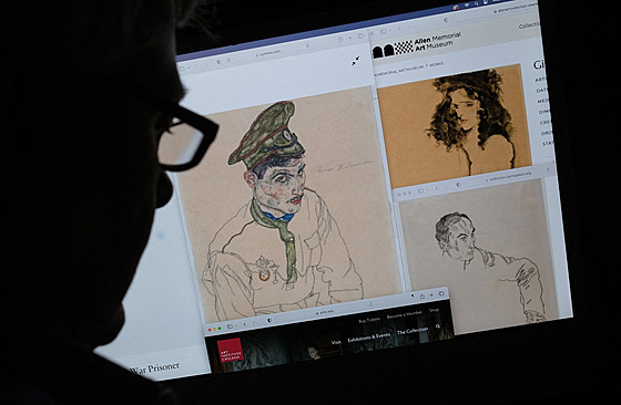 Zabavená umlecká díla rakouského expresionisty Egona Schieleho s názvy Ruský...