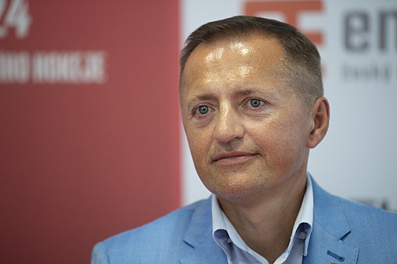 Majitel Dynama Petr Ddek na tiskové konferenci ped sezonou 2023/2024. (12....