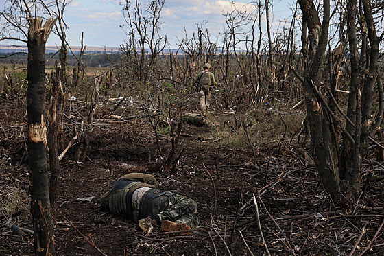Padlý ruský voják v Doncké oblasti (16. záí 2023)