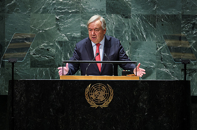 Rusko rozpoutalo řadu hrůz, řekl šéf OSN Guterres. Volá po globálním kompromisu