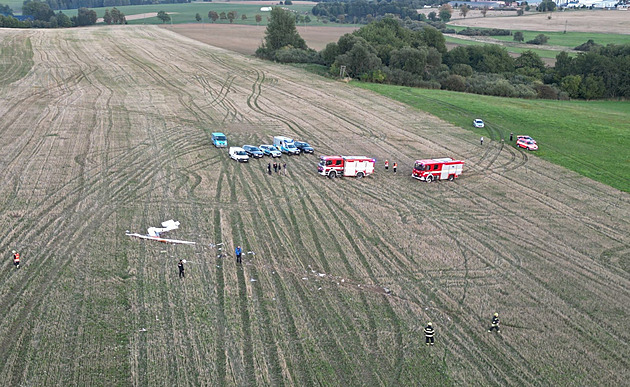 U Toužimi spadl větroň, pilot zahynul. Je to už čtvrtý případ v týdnu