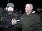 Generál Andrej Mordviev s eenským vdcem Ramzanem Kadyrovem (24. ervence...