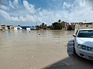Pohled na zaplavené msto Misuráta v Libyi (10. záí 2023)