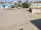 Pohled na zaplavené msto Misuráta v Libyi (10. záí 2023)