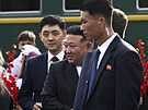 Severokorejský vdce Kim ong-un se úastní uvítacího ceremoniálu po píjezdu...