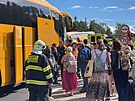 Nehoda autobusu a osobního vozidla na Píbramsku (19. záí 2023)