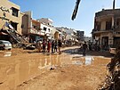 Následky boue Daniel v libyjském mst Darná (12. záí 2023)