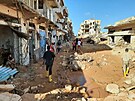 Následky boue Daniel v Libyi ve mst Darná (12. záí 2023)