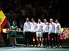 panltí tenisté ped utkáním finálové skupiny Davis Cupu proti esku.