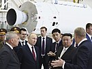 Vladimir Putin a severokorejský lídr Kim ong-un na kosmodromu Vostonyj (13....