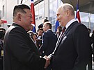 Vladimir Putin a severokorejský lídr Kim ong-un na kosmodromu Vostonyj (13....