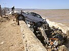 kody zpsobené rozsáhlými záplavami v libyjském mst Derna (13. záí 2023)