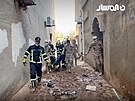 Zásah hasi po záplavách v libyjském mst Darná (13. záí)