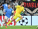Branká Lazia Ivan Provedel slaví gól do sít Atlética Madrid v poslední minut...