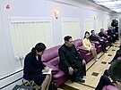 Severokorejský diktátor Kim ong-un ve svém vlaku, Kesla jsou u pealounna,...