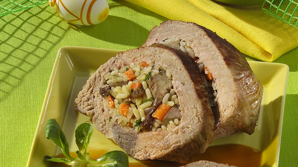 Jehní kýta s rýovou náplní