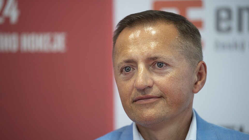 Majitel Dynama Petr Ddek na tiskové konferenci ped sezonou 2023/2024. (12....