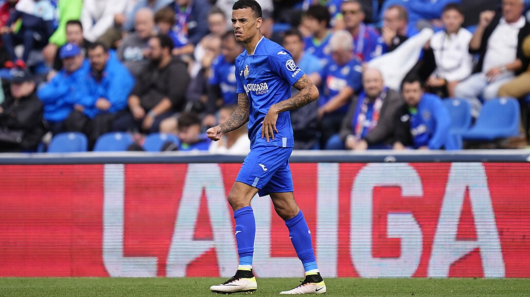 Mason Greenwood v dresu Getafe v duelu s Pamplonou.