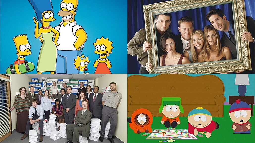 Seriály Simpsonovi, Pátelé, Kancl a Msteko South Park