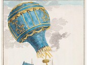 Horkovzdušný balon se zvířaty u zámku Versailles