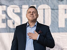 Svolavatel demonstrace Jindich Rajchl (16. záí 2023)