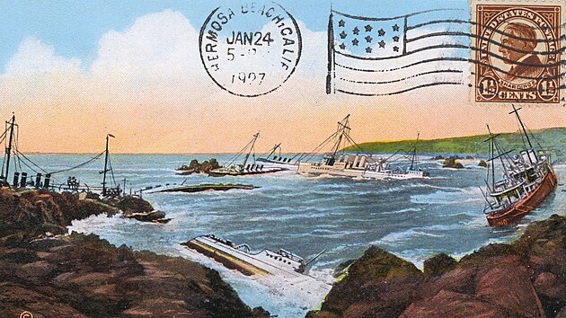 Nmon katastrofa u mysu Honda Point se v z 1923 stala hlavnm tmatem americkch novin a vdnm nmtem kolorovanch pohlednic.