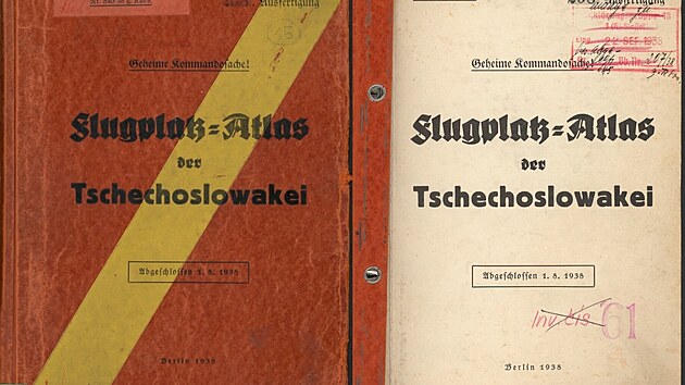 Atlas československých letišť, vydaný v Berlíně 1. srpna 1938.