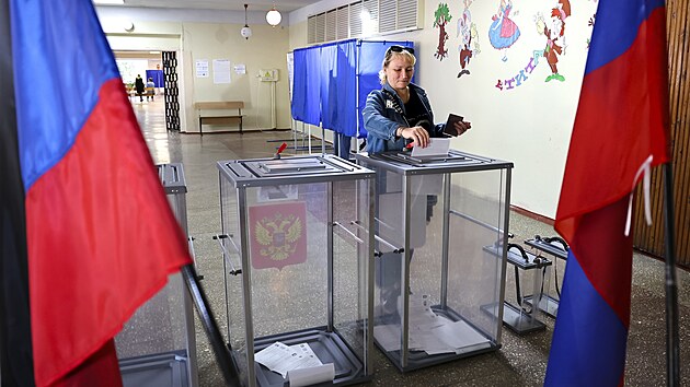 Mstn volby v Doncku v Ruskem okupovan Donck oblasti. (10. z 2023)