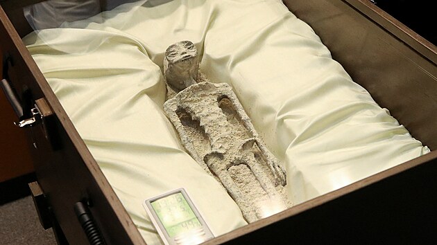 Ufologov v mexickm parlamentu prezentovali ostatky bytosti, kter podle nich nen lidskho pvodu. (12. z 2023)