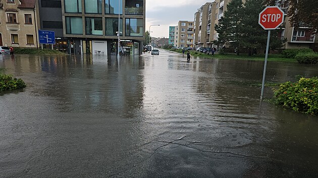 Laguna na ulici Komenskho v Boskovicch. (13.9.2023)