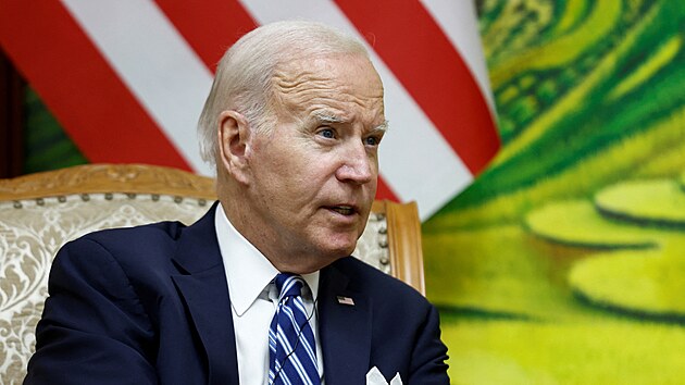 Americk prezident Joe Biden na nvtv v Hanoji (11. z 2023)