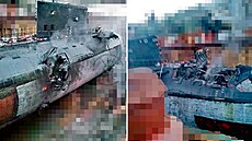 OSINT účet Conflict Intelligence Team získal snímky poškozené ruské ponorky...