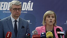 Stínová ministryn vnitra za ANO Jana Mraková Vildumetzová a pedseda stínové...