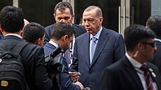 Turecký prezident Recep Tayyip Erdogan na summitu G20 v Indii (10. záí 2023)