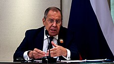 Ruský ministr zahranií Sergej Lavrov na summitu G20 v Indii (10. záí 2023)