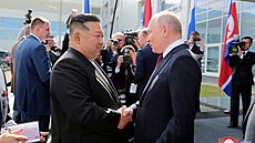 Vdce Severní Koreje Kim ong-un a ruský prezident Vladimir Putin (13. záí...