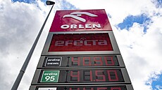 Ceny u jedné z pražských čerpacích stanic Orlen  14. září 2023