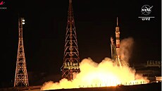 Start rakety Sojuz 2.1a s lodí Sojuz MS-24