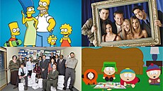 Seriály Simpsonovi, Pátelé, Kancl a Msteko South Park