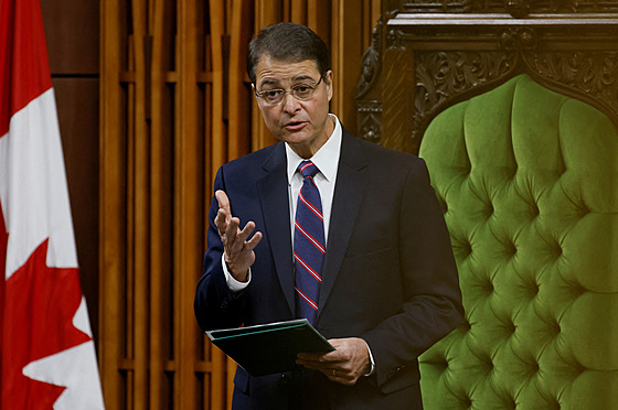 Pedseda dolní komory kanadského parlamentu Anthony Rota (22. listopadu 2021)