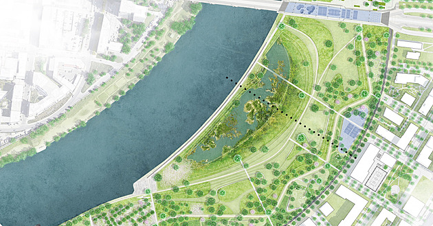 Bariéra proti vodě, ale i místo k odpočinku. Rohanský ostrov čeká velká proměna