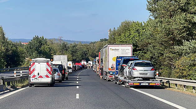 Po dálnici D4 pobíhal kůň, srazila ho dodávka. Zvíře střet nepřežilo