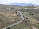 Pohled na silnici z území Arménie do Náhorního Karbachu (21. záí 2023)